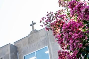 Holy Family Hall Rooftop Cross